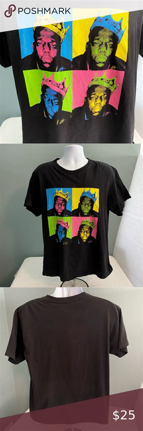 Notorious B.I.G. Official Biggie B.I.G. Merch Andy Warhol Style Black T ...