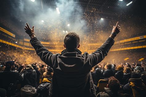 Premium Photo Fans Celebrating At The Stadium Borussia Dortmund