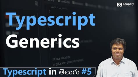 Typescript Generics In Telugu YouTube