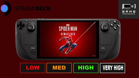 SPIDER MAN REMASTERED STEAM DECK BENCHMARK 800P VERY LOW LOW