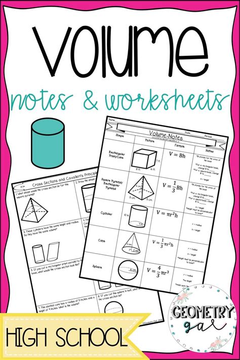 Cavalieri's Principle Worksheet