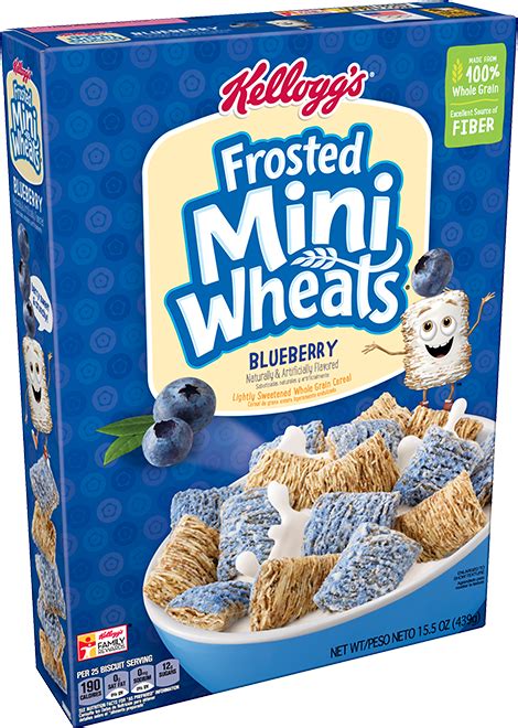 Kelloggs Frosted Mini Wheats Blueberry Cereal Kelloggs