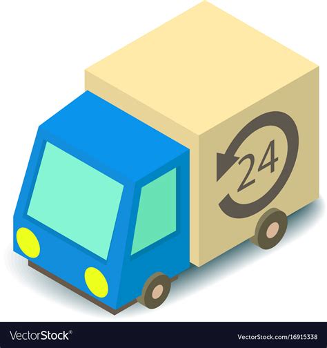 Delivery Truck Icon Isometric D Style Royalty Free Vector