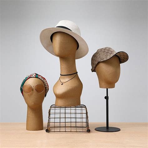 Luxury Vintage Brown Kraft Paper Head Mannequin Dress Formwindow