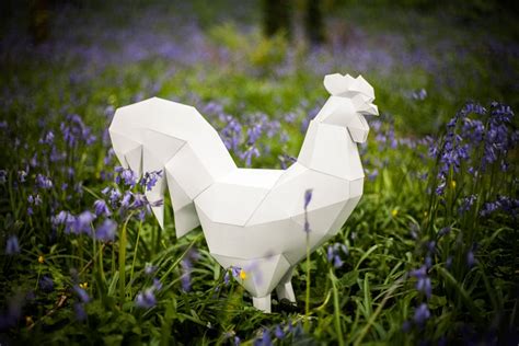 Rooster, Printable Papercraft Template, DIY Paper Pet Rooster. 2017 Chinese Year of the Rooster ...