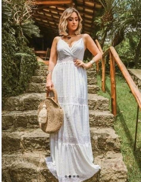 vestido longo lese renda branco promoção no Elo7 Belíssima Ateliêr