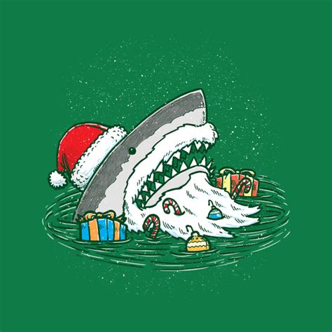 The Santa Shark Shark T Shirt Teepublic