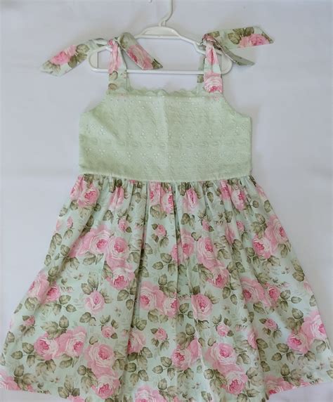 Vestido Infantil Tricoline 100 Algodão E Lese Elo7