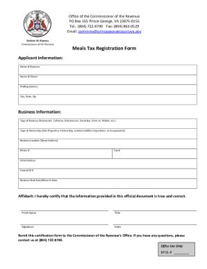 Fillable Online Lodging Tax Registration Form Fax Email Print Pdffiller