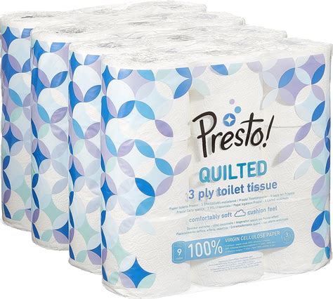 Amazon Brand Presto 3 Ply Toilet Paper Quilted Pack