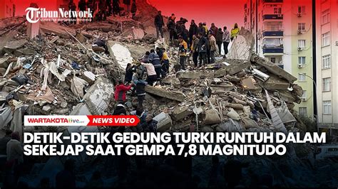 Detik Detik Gedung Turki Runtuh Dalam Sekejap Saat Gempa 7 8 Magnitudo