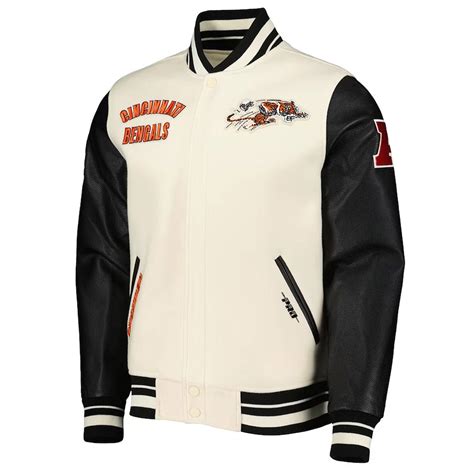 Woolleather Full Zip Cincinnati Bengals Retro Classic Cream Varsity