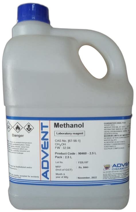 Advent Laboratory Reagent Methanol At Rs Litre Methyl Alcohol In