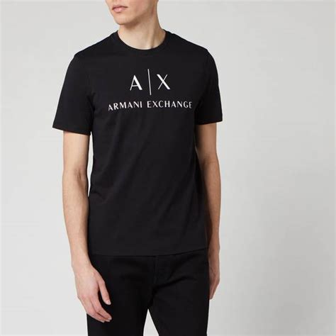 Armani Exchange Mens Ax Logo T Shirt Black