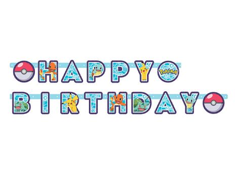 Baner Happy Birthday Pokemon 218 Cm 1 Szt Dobra Cena Sklep