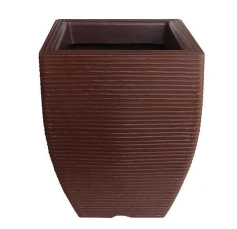 Vaso De Planta Decorativo Polietileno Marrom Choco X Cm