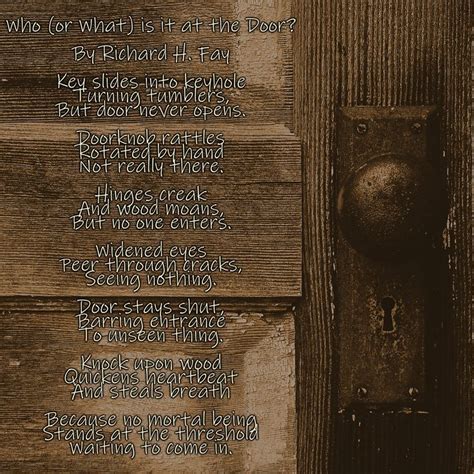 Poem Who Or What Is It At The Door Antique House Door Stays Doors