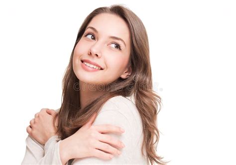Sweet Brunette Girl Stock Image Image Of Freedom Grass 16296691