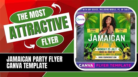 Jamaican Party Flyer Canva Template Youtube