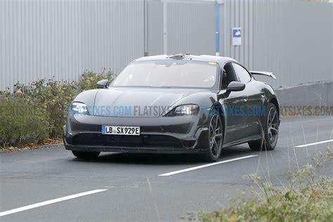 Upcoming Porsche Taycan Turbo GT Spied Testing Built For Speed