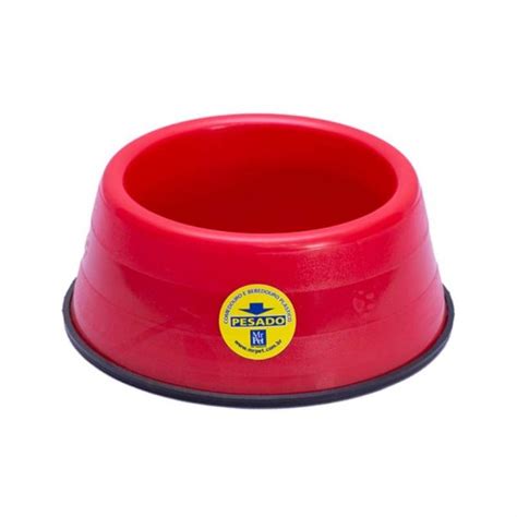 Comedouro Plastico Pesado Filhotes Vermelho G 450ml Mr Pet