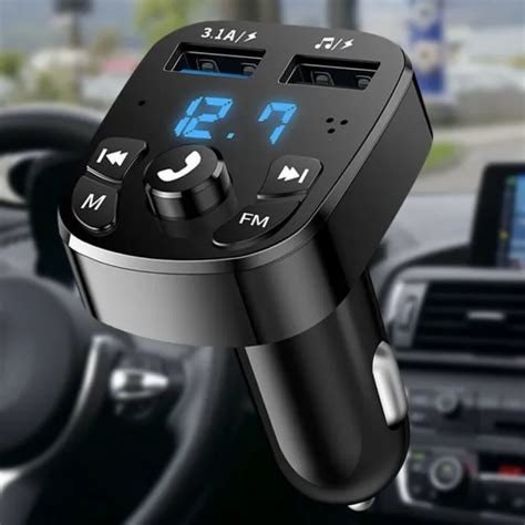 Metteur Fm Sans Fil Voiture Avec Deux Ports Usb Et Compatibilit