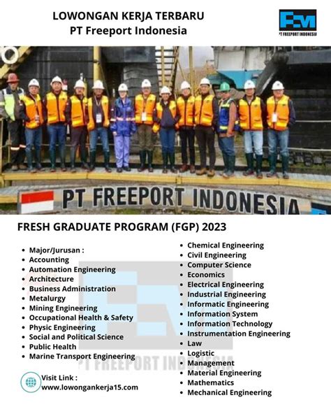 Lowongan Kerja Fresh Graduate PT FreePort Indonesia Besar Besaran Tahun