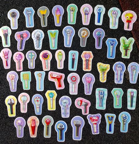 Kpop Lightstick Stickers Vinyl Etsy Stick Drawings Red Velvet