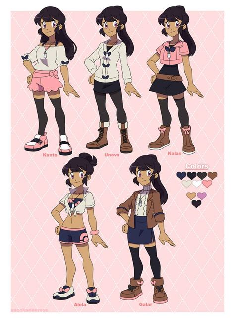 Pkmn Oc Rosika Outfits Reference By Saccharinerose On Deviantart Oc