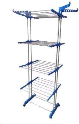 TNC Pure Stainless Steel Double Pole 4 Tier Cloth Drying Rack Amazon