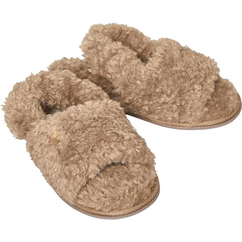 Buy Bedroom Athletics Womens Vanessa Luxury Borg Slingback Slippers Mink