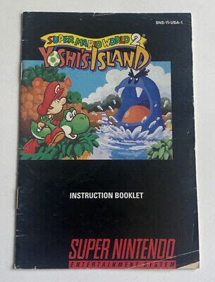 Authentic Super Nintendo Snes Instruction Manual Super Mario World