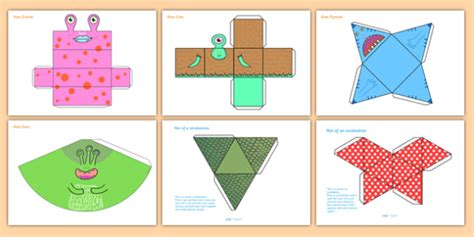 Patterned 3D Shape Nets (Teacher-Made)