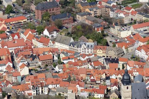 Lutherstadt Eisleben Von Oben Stadtansicht Des Innenstadtbereiches