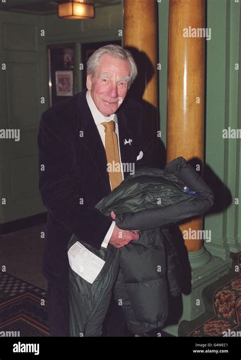 Actor Michael Gough arrives at Simpsons restaurant in London's West End
