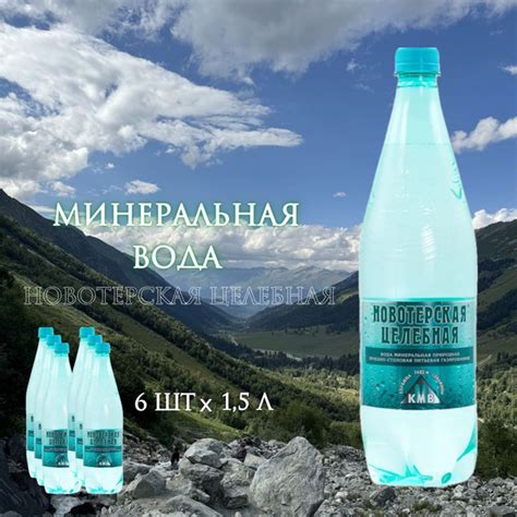 Минеральная вода "Новотерская целебная" 1,5 л 6 штук Официальный ...