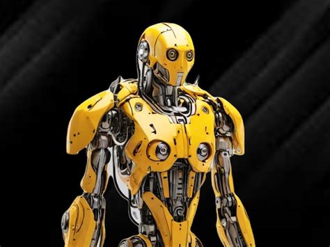 Premium PSD | A Android Robot on black background