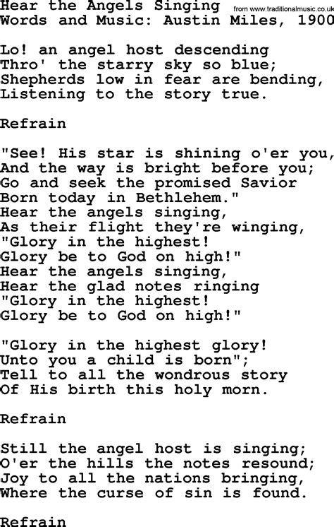 Hymns About Angels Song Hear The Angels Singing Complete Lyrics