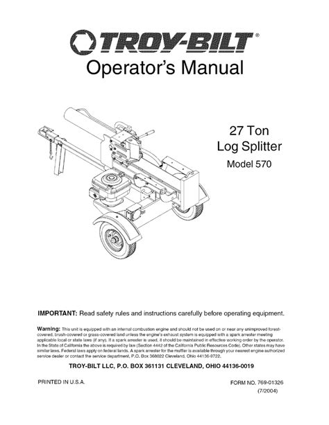 Mtd Log Splitter Parts Diagram General Wiring Diagram