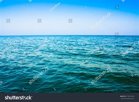 Calm Sea Ocean Blue Clear Sky Stock Photo 174015944 Shutterstock