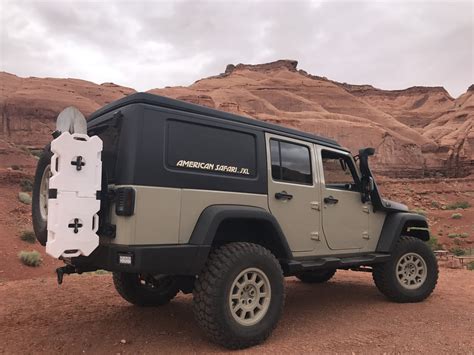 American Safari Jxl Jeep Wrangler Overland Camper With Rooftop Tent