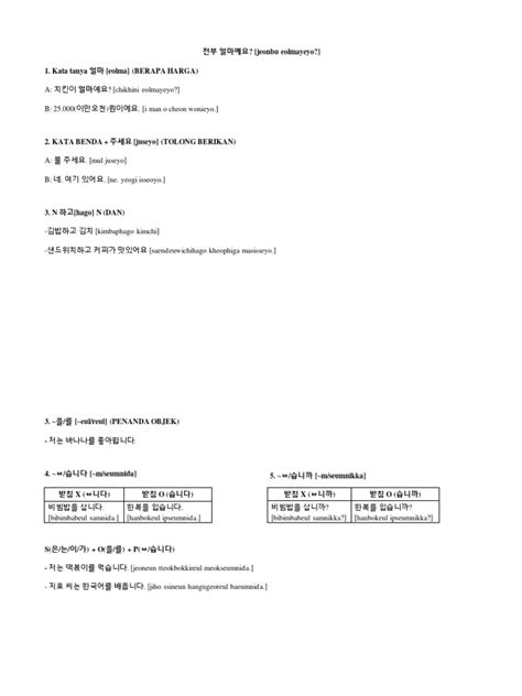 Modul Korean Language Batch 8 Week 1 Pdf