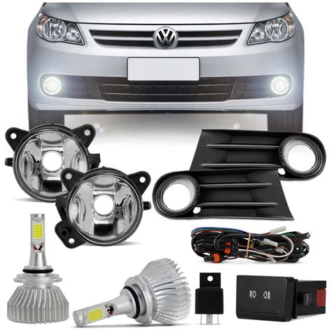 Kit Farol Milha Gol Voyage G5 2009 A 2012 Saveiro 2010 A 2013 Par