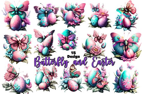 Butterfly And Easter Clipart Bundle Graphic By Bundle Creative Fabrica