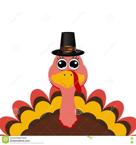 Turkey In Hat On Thanksgiving Day Stock Vector Illustration Of Meal