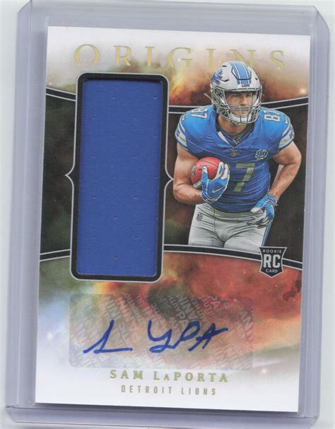 2023 Panini Origins RJJA SL Sam LaPorta Rookie Jumbo Jersey Autographs