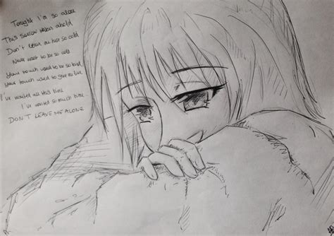 sad anime girl by blackoutpieces on DeviantArt