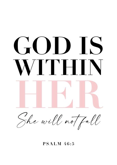 Within Her Psalm 46 5 Christian Poster Digital Option Available