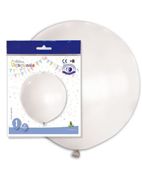 Ballon géant en latex blanc 80 cm Vegaooparty