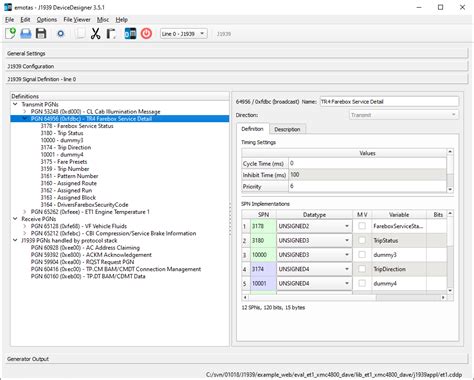 J1939 Devicedesigner Demo